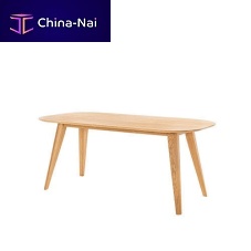 Contemporary table OTTAWAwoodenwooden baseoval