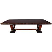Art Deco dining table T021Macassar ebonyglossy varnished woodMacassar ebony base
