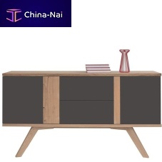 Contemporary chest of drawers Senalesoakglasswith storage compartment