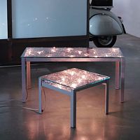 Contemporary coffee table TAVOLINItempered glassrectangularilluminated