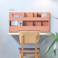Workstation desk Flipwall-mountedcontemporaryoak