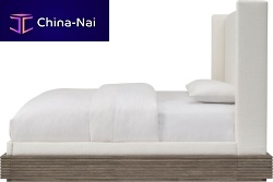 Queen size bed SIESTA QUEEN contemporaryupholsteredwith headboard