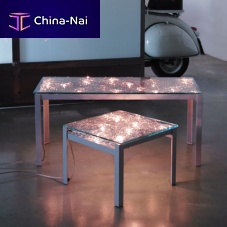 Contemporary coffee table TAVOLINItempered glassrectangularilluminated