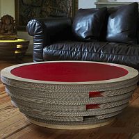 Original design coffee table TAPPO-XLbamboocardboardbamboo base