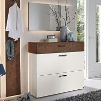 Contemporary shoe rack ODESSAlacquered woodwith hinged doorwhite