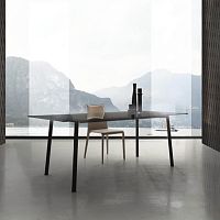 Contemporary table S09.MENELAOglassHPLmelamine