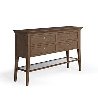 Contemporary sideboard table 4462 Gloriawood veneertempered glassash base