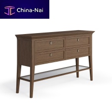 Contemporary sideboard table 4462 Gloriawood veneertempered glassash base