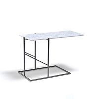 Contemporary side table KINGmarblemetal baserectangular