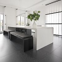 Contemporary dining table AMEZAaluminumaluminum baserectangular