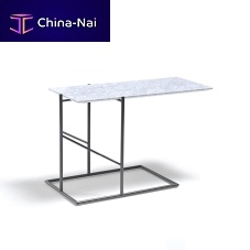 Contemporary side table KINGmarblemetal baserectangular