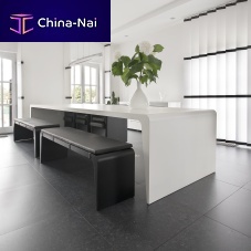 Contemporary dining table AMEZAaluminumaluminum baserectangular