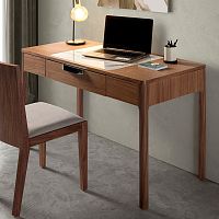 Free-standing desk 7043contemporarywalnutstraight