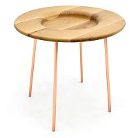 Contemporary side table BOARDashlacquered metalround