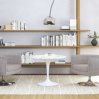 Contemporary table SAARINENmetalmarblemetal base