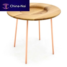 Contemporary side table BOARDashlacquered metalround