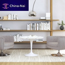 Contemporary table SAARINENmetalmarblemetal base