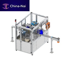 Automatic labeling machine for bottlessidefor the food industry
