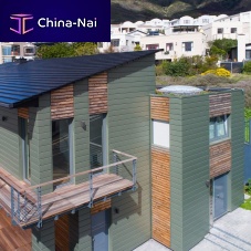 Zinc roofing elZinc RAINBOW® GREENpitchedroundedmetal look
