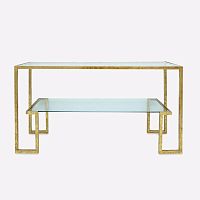 Contemporary sideboard table ALLENglassmetal baserectangular