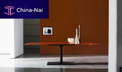 Contemporary dining table PALACEwoodentempered glassfrosted glass