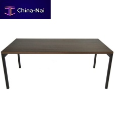 Contemporary table ALDRICK TABLE AND SIDE TABLEoakwengeoak base