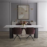 Contemporary table JOPLINceramicmetal baserectangular