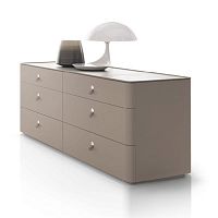 Contemporary chest of drawers Kubeoaklacquered MDFleather