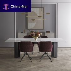 Contemporary table JOPLINceramicmetal baserectangular