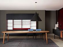 Contemporary table GALILEO solid woodashoval