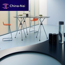 Contemporary high bar table MEETwood veneermelaminefelt