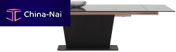 Contemporary dining table MONZAglassMDFsteel