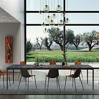 Contemporary dining table MARGUERITEglassceramiclacquered aluminum