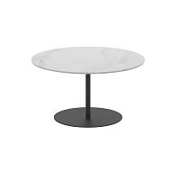 Contemporary side table BUTLERteakceramicstainless steel base