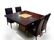 Contemporary table CAPELAoaksquare