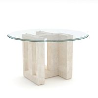 Marble base table Archeology 1contemporaryglassround