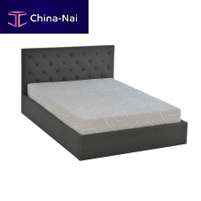 Double bed CIPRIAINItraditionalwith tufted headboardwith storage