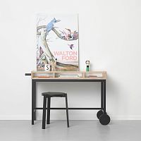 Contemporary desk SHIFToakwith storage compartment