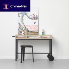 Contemporary desk SHIFToakwith storage compartment