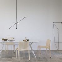 Contemporary chair LALEGGERA / 301_Hindoorleatherwood veneer