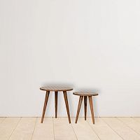 Scandinavian design nesting tables PRIMA solid woodsolid wood baseround