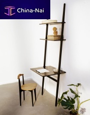 Wall-mounted desk LIBRIoriginal designwoodenwith shelf