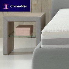 Contemporary bedside table KENTleatherrectangularupholstered