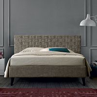 Double bed BASKETcontemporaryupholsteredwith headboard