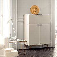 Sideboard with long legs BREMAcontemporarylacquered woodwith shelf