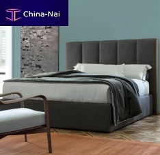 Double bed AIDAcontemporaryupholsteredwith upholstered headboard