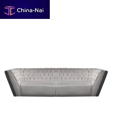 Chesterfield sofa BOWIEfabricleathergray