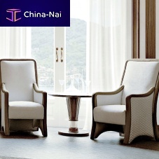 Contemporary side table Parkerwoodenleatherfabric