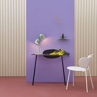 Wall-mounted desk surfacefree-standingcontemporarypainted metal