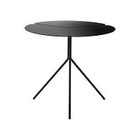 Contemporary side table FOLIAmetalmetal baseround